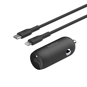 Compra Cargador de Auto Belkin CCA004BT1MBK-B, 30W USB-C + Cable USB-C 1m