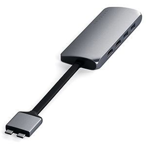 Compra Adaptador Satechi ST-TCDMMAM USB-C 4 en 1 Doble Gris
